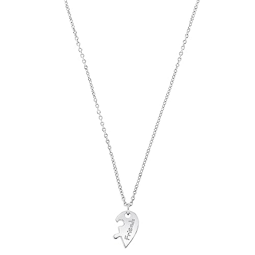 s.Oliver Kette mit Anhänger 925 Sterling Silber Damen Halsschmuck, 40+5 cm, Silber, Herz, Kommt in Schmuck Geschenk Box, 2034292