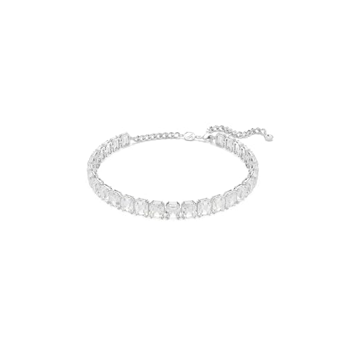 Swarovski Millenia Halsband, Oktagon-Schliff, Weiß, Rhodiniert