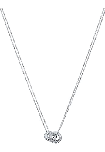 JETTE Damen-Kette 925er Silber rhodiniert 54 Zirkonia One Size 87023486