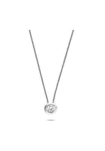 JETTE Damen-Kette 925er Silber rhodiniert 1 Zirkonia One Size, Silber 86505711