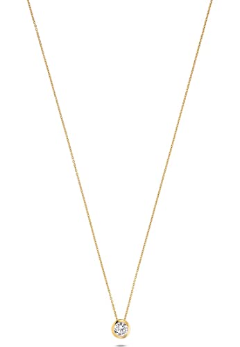 JETTE Damen-Kette 925er Silber 1 Zirkonia One Size, Gold 32010177
