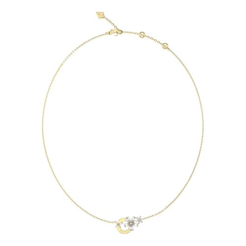 GUESS Damen-Kette Lily Flowers Circle Goldfarben JUBN05102JWYG