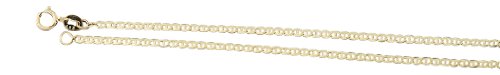 Hobra-Gold Goldkette 585 Ankerkette flache geschliffene Kette Gold 14 Kt Halskette 45 cm