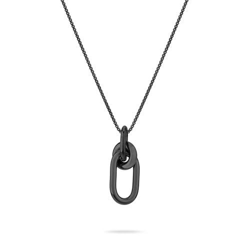 Liebeskind Berlin Damen Halskette LJ-1787-N-45 aus Edelstahl in IP Schwarz