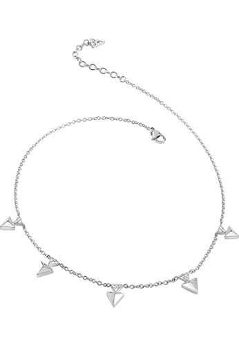 GUESS Damen-Kette Edelstahl Swarovski-Kristall One Size Silber 32015807