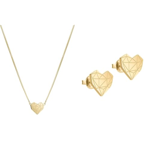Liebeskind Damen Schmuckset: Collier & Ohrstecker Edelstahl LJ-0308-E-11