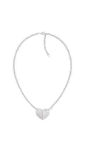 Tommy Hilfiger Jewelry Gliederhalskette für Damen aus Edelstahl mit einem Herz-Anhänger - Erhältlich aus Gold oder Silber