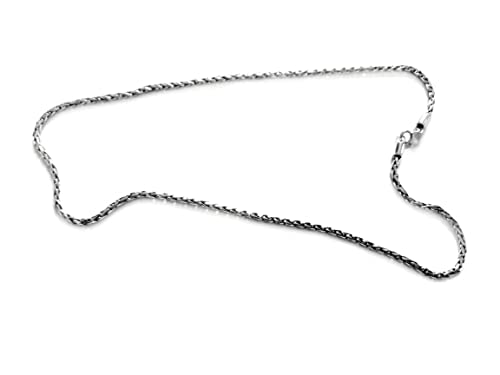 Windalf Viking Silber-Halskette FALKONA 45 cm Gliederkette Silberkette Zopfkette Handarbeit 925 Sterlingsilber