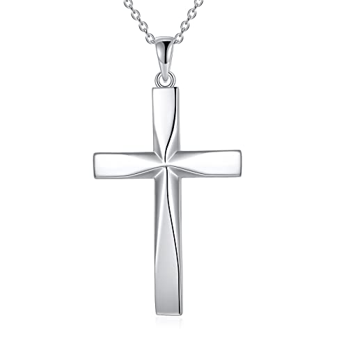 YAFEINI Kreuz Kette Damen Sterling Silber Kreuz Kette Silber 925 Kreuz Anhänger Geschenke für Frauen Schmuck
