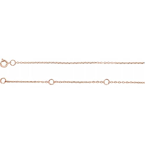 Rotgold, 1 mm, verstellbar, funkelnd, 16 Ketten, Schmuck für Damen, 46 cm