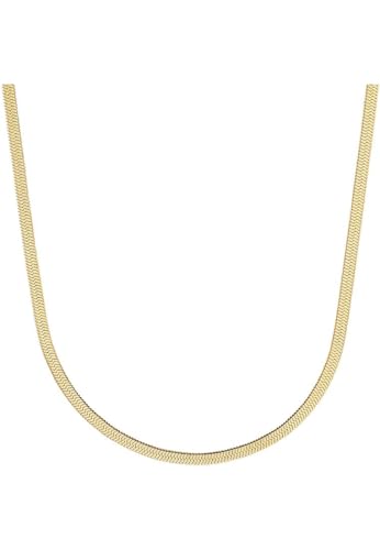 s.Oliver Halskette Edelstahl Damen Halsschmuck, 42+3 cm, Gold, Kommt in Schmuck Geschenk Box, 2037988