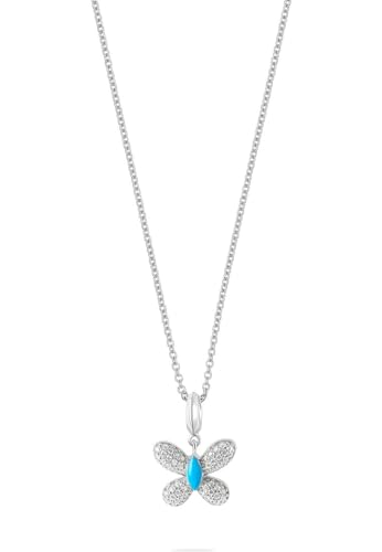JETTE Damen-Kette 925er Silber, recycelt, Emaille 52 Zirkonia One Size 89137501