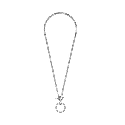 PANDORA Moments O Anhänger Halskette mit T-Verschluss aus Sterling-Silber, Kompatibel Moments Armbänder, Größe: 50cm