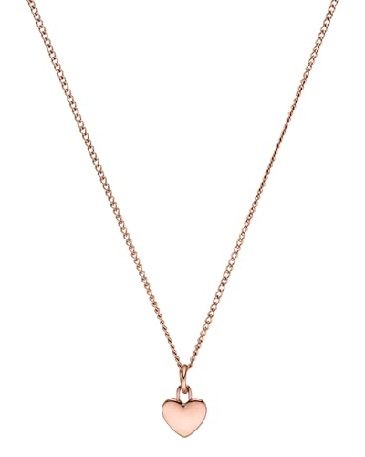 Purelei® Heart Charm Kette Damen (Roségold) – Halskette Damen aus langlebigem Edelstahl – Wasserfeste Kette – 50-55 cm Länge verstellbar – Halskette für deinen individuellen Look