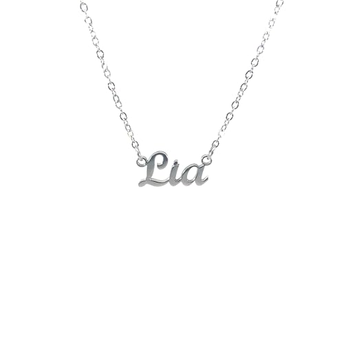 10:10 Damen-Halskette mit Namen, personalisierbar, aus hypoallergenem Edelstahl, Damenschmuck mit Name, poliert, dünne Kette, verstellbar, hergestellt in Italien, Regolabile, Edelstahl, Kein Edelstein