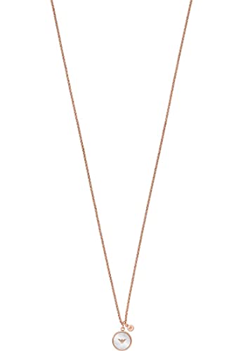 Emporio Armani Halskette Für Frauen Sentimental, Gesamtlänge:450+70mm Verstellbare Kette Größe Des Anhängers: 17X15mm Rose Gold Edelstahl Halskette, EGS2862221