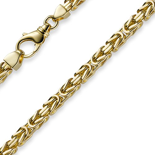 5mm Kette Halskette Königskette aus 585 Gold Gelbgold 60cm Herren Goldkette