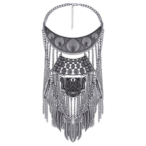 YAZILIND Halsband Halsketten Anhänger Maxi Choker Statement Boho Frauen Schmuck, Legierung