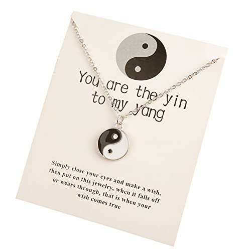 Yooghuge Halsketten, Chinesisch für Philosophie Taoismus Symbol Yin Yang Tai für Chi Yoga Legierung Anhänger Halskette Amulett Modeschmuck Geburtstag Gi