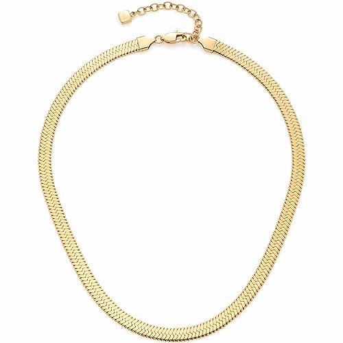 Leonardo Jewels Snake Damen Halskette aus Edelstahl IP Gold, schlichte und elegante Kette, Länge 42-47 cm, Schmuck Geschenk für Frauen 023170