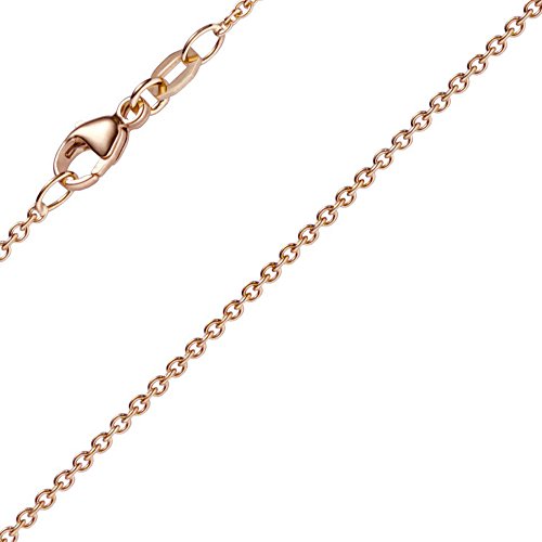 1,5mm Rund-Ankerkette aus 585 Gold Rotgold Kette Collier Halskette, 50cm
