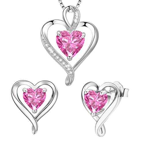 LAVUMO Schmuck set Frauen Halskette Ohrringe Kette Set Silber Rosegold Gold Geschenke für Frauen Freundin Mama Beste Freundin Mutter zum Geburtstag Valentinstag Weihnachten Damen Schmuck Geschenk