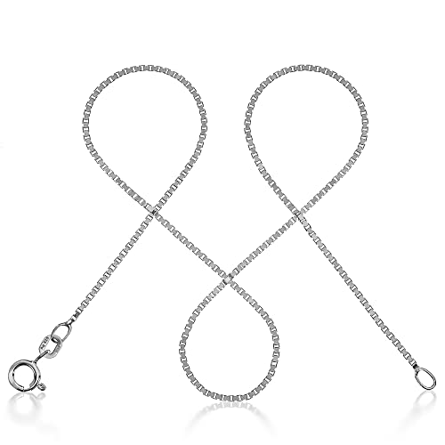 modabilé Venezianerkette Damen Halskette 925er Sterling Silber (70cm 1,2mm breit) Silberkette 925 ohne Anhänger Silberne Kette für Frauen Silberketten