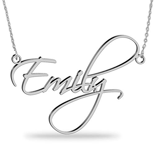 JOELLE JEWELRY Personalisierte Namenskette Silber Kette mit Namen Halsketten Schmuck Geburtstags Geschenkegeschenke für Frauen Damen Mädchen Mutter, Muttertag, Weihnachten