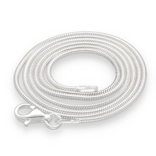 Lebensquelle Plus | Silberkette aus 925er Silber | Schlangenkette 45 cm mit Verschluss