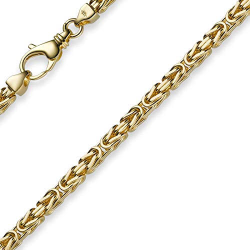 3,5mm Kette Halskette Königskette aus 585 Gold Gelbgold 55cm Herren Goldkette