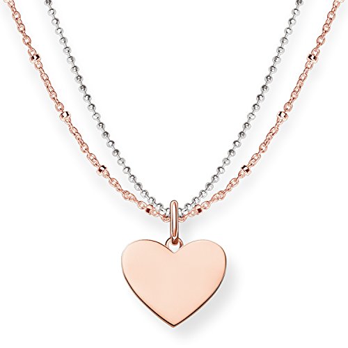 Thomas Sabo Damen Kette Love Bridge Herz Roségold 925 Sterling Silber LBKE0004-415-12-L45v