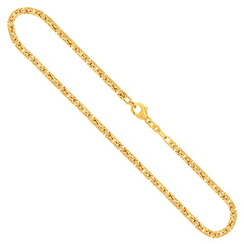 EDELIND Königskette Gold - Echtgold 333 | Kette 2.8 mm mit Stempel | Halskette aus Deutschland | Herren Goldkette mit Karabinerverschluss, Länge 60 cm, Gewicht ca. 31 g.