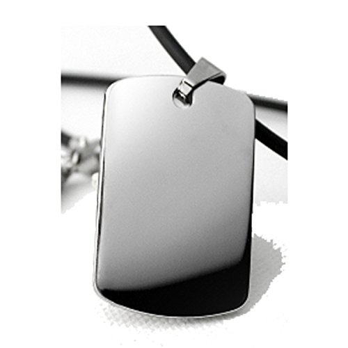 Juwelier Schönschmied - Unisex Anhänger Dog-Tag aus Edelstahl inkl. Gravur und Kette AH81 - Platto