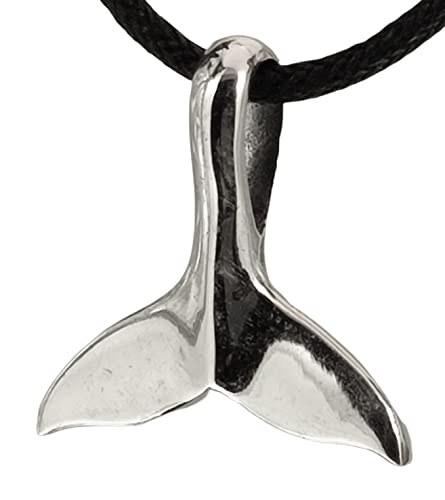 Kiss of Leather Walflossen Anhänger aus 925 Sterling Silber mit Silberkette 41-66 cm (51) SI.128