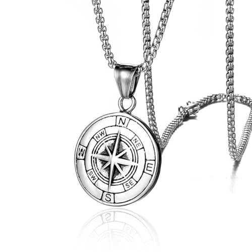 Halskette Mode Kompass Guss Halskette Schmuck GeschenkeHalskette Mode