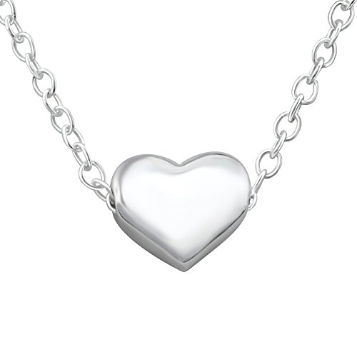 Laimons Damen-Halskette kleines zartes Herz mit Kette 45cm glanz Sterling Silber 925