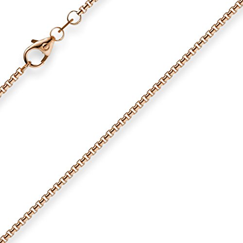 1,5mm Venezianerkette 585 Gold Rotgold Kette Collier Halskette rund 55cm