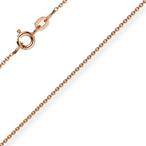 1,1mm Rund-Ankerkette 585 Gold Rotgold Kette Collier Halskette, 42cm