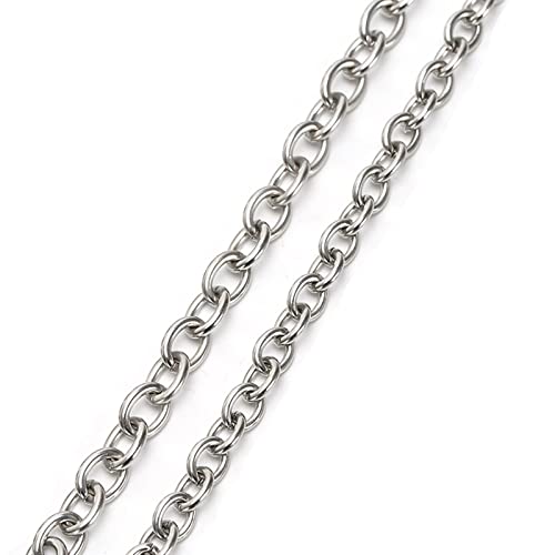 Whoiy Kette Herren 70 cm Silberkette, Halskette Damen Edelstahl 4mm Halskette Rolo Elegant Lang mit Hummerschere Schließe für Frauen Unisex Jahrestag