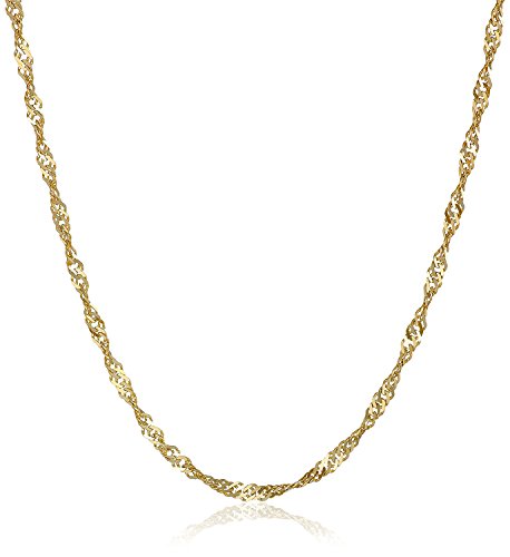 PRINS JEWELS 14 Karat / 585 Gold Singapur Kette Breite 2.20 mm Gelbgold Unisex Länge wählbar (50)