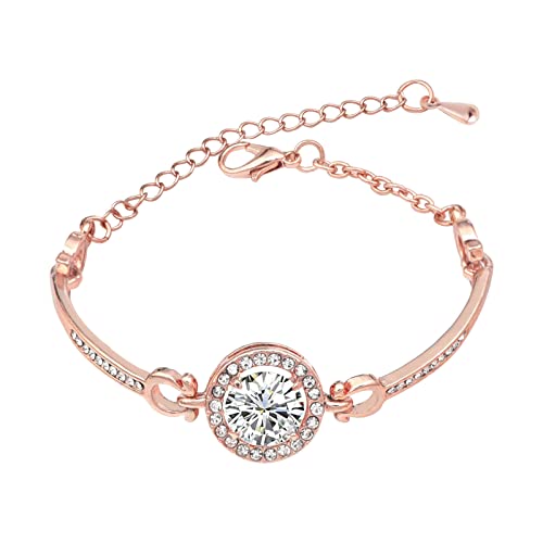Bracelet, Angelic Collection Damenarmband Beste Rosegold Armreifen Kette Frauen Ring Mutter Goldarmband Freundin Ketten Charms Freundschaftsarmband Mädchen Halskette Gravur Jewellery Personalisiertes