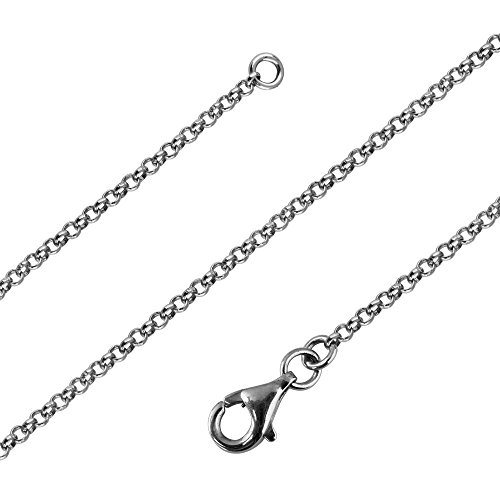 Avesano Erbskette 925 Silber Damen (Breite 1,7 mm) Halskette Silberkette ohne Anhänger (Länge 45 cm) 101011-045