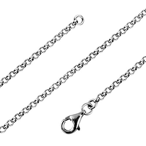 Avesano Erbskette 925 Silber für Damen Damenkette Silberkette ohne Anhänger für Frauen in 925er Sterlingsilber | Breite 2,2 mm | Länge 90 cm | 101012-090