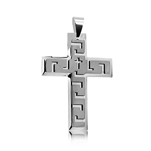 Tumundo Anhänger Kreuz Kruzifix Silbern Königskette Panzerkette Halskette Herren Herrenschmuck Massiv Ketten-Anhänger