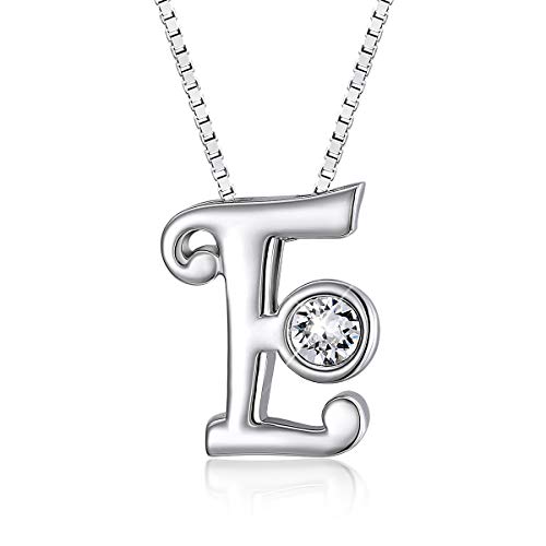 CRYSLOVE Initialen Kette Halskette Initiale Alphabet A-Z Kristall Buchstaben Anhänger Halskette,Schmuck Damen, kette mit Name