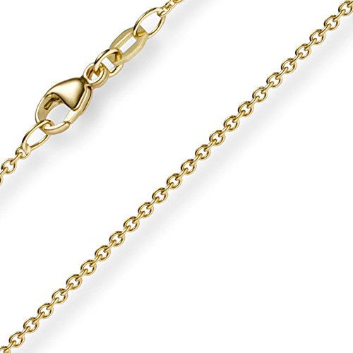 1,5mm Rund-Ankerkette aus 585 Gold Gelbgold Kette Collier Halskette, 42cm