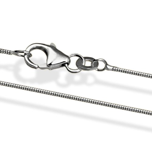 Goldmaid Unisex-Schlangenkette 585 Weißgold 50 cm Karabinerverschluss Schmuck