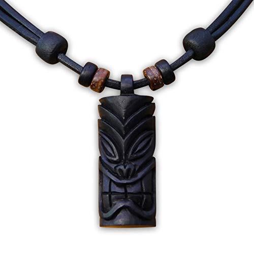 HANA LIMA Tikikette Tiki Surferkette Neuseeland Lederkette Surferhalskette Halsband