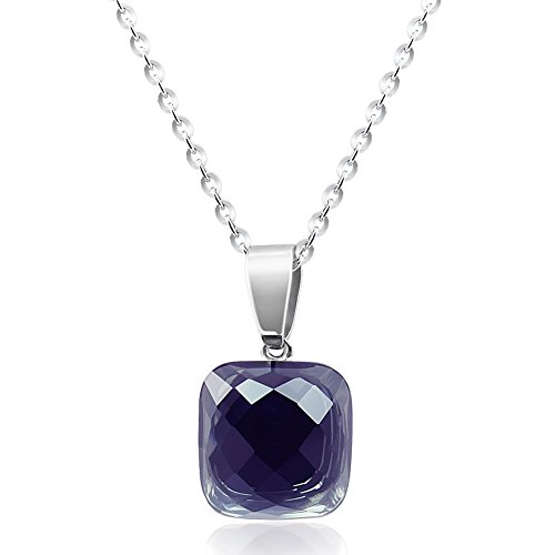 Nobel Kette Silber mit Markenkristall Schwarz SCHMUCK