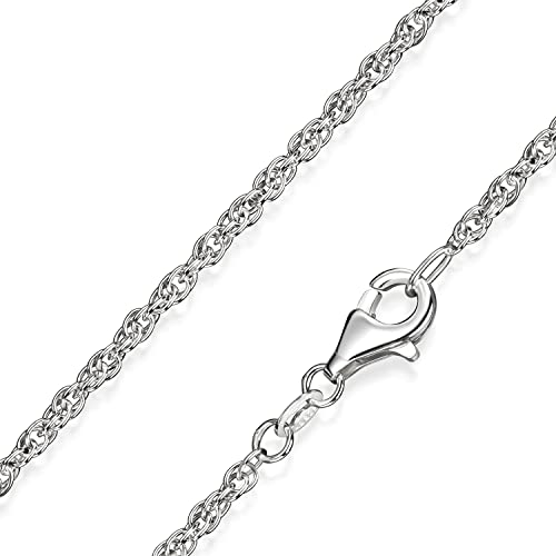 MATERIA Doppel Ankerkette Silber 925-2mm Damen Halskette Silber 5,0g in 40 45 50 60 70 cm #K41, Länge Halskette:45 cm